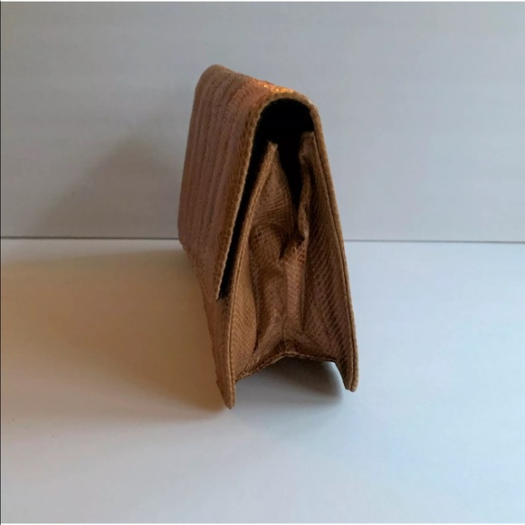 1970’s Vintage Snakeskin Envelope Clutch - Picture 3 of 7